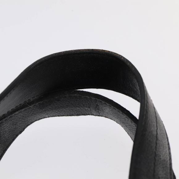 CHANEL Paris Biarritz MM Tote Bag Coated Canvas Black Silver CC Auth bs19293 - Picture 8 of 16